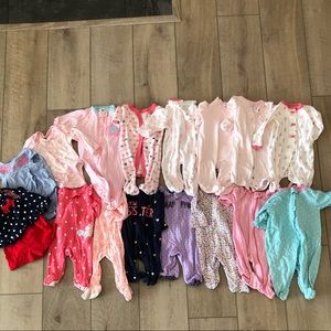 Lot of NEWBORN sleepers and outfits